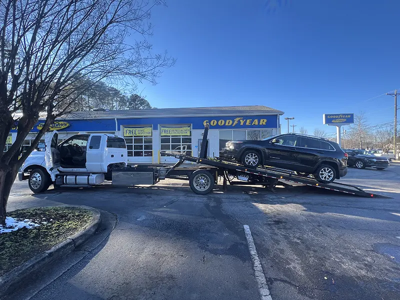 Flatbed towing